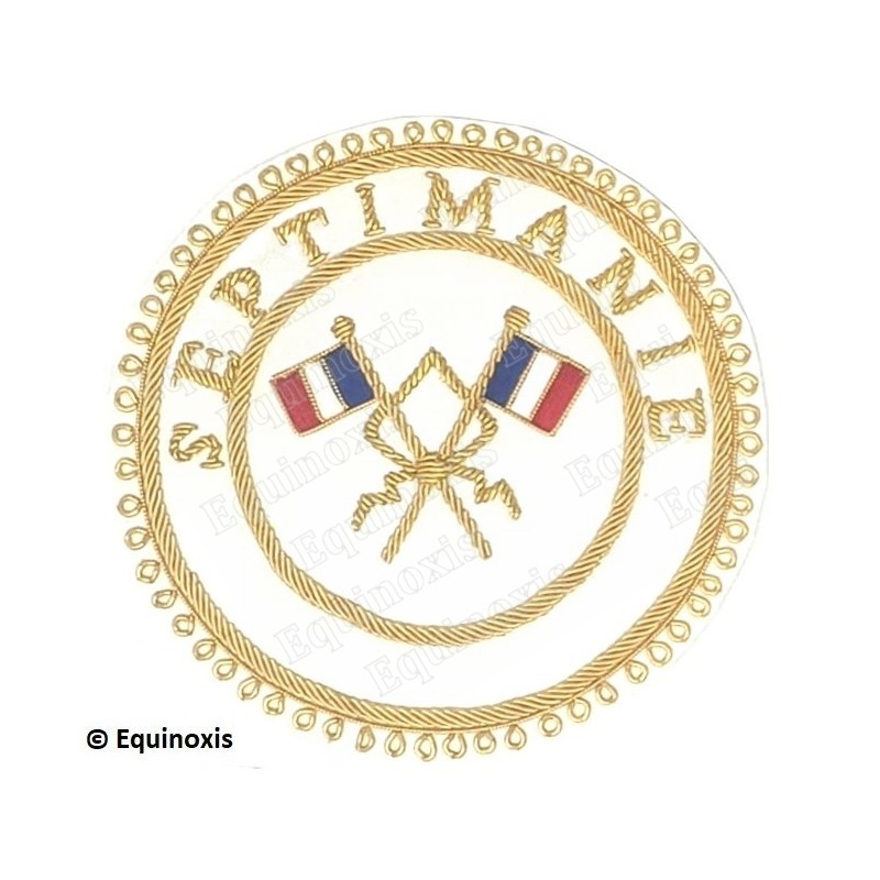 Badge / Macaron GLNF – Grande tenue provinciale – Passé Grand Porte-Etendard – Septimanie – Brodé main