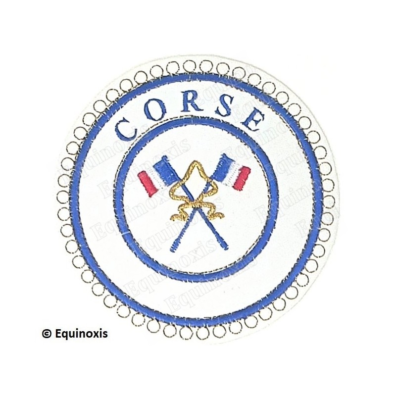 Badge / Macaron GLNF – Petite tenue provinciale – Passé Grand Porte-Etendard – Corse – Brodé machine