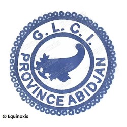 Badge / Macaron GLCI – Petite tenue provinciale – Grand Intendant – Abidjan – Brodé main