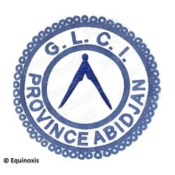 Badge / Macaron GLCI – Petite tenue provinciale – Grand Inspecteur – Abidjan – Brodé main