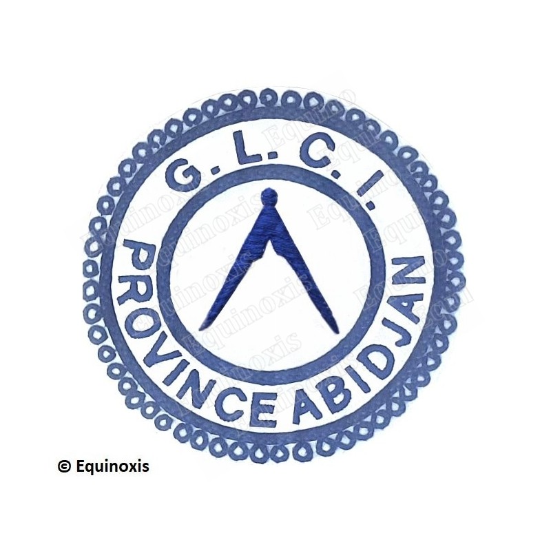 Badge / Macaron GLCI – Petite tenue provinciale – Grand Inspecteur – Abidjan – Brodé main