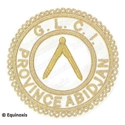 Badge / Macaron GLCI – Grande tenue provinciale – Grand Inspecteur – Abidjan – Brodé main