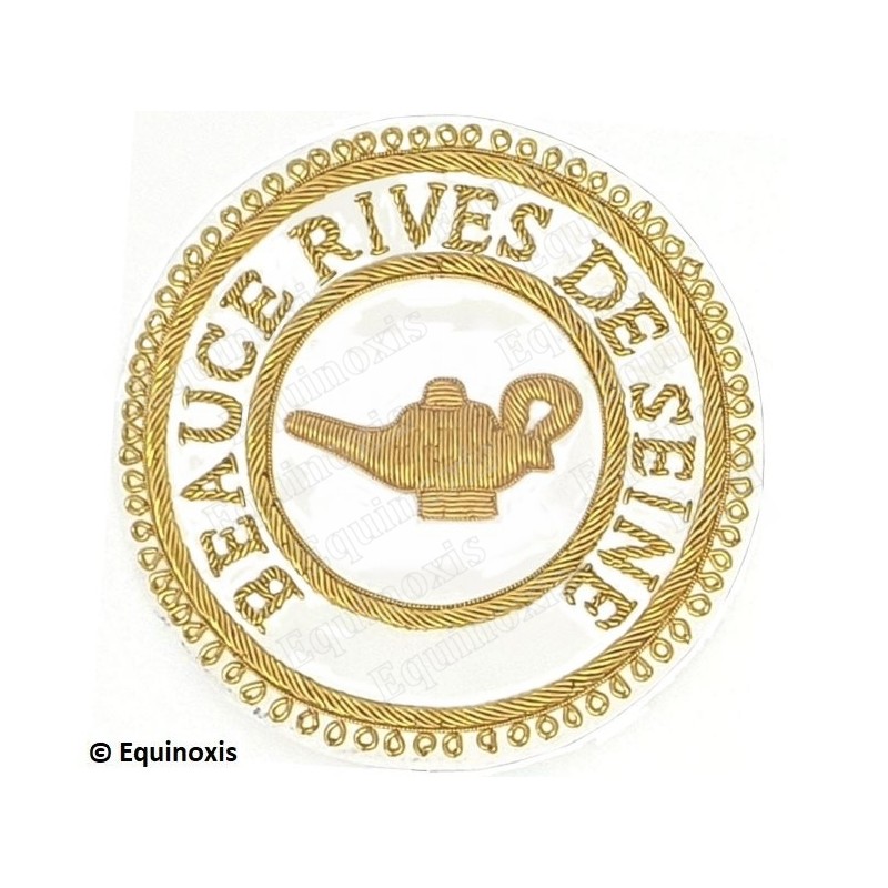 Badge / Macaron GLNF – Grande tenue provinciale – Grand Précepteur – Beauce - Rives de Seine – Brodé main