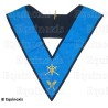 Sautoir maçonnique moiré – REAA – 4ème degré – Maître des Cérémonies – Brodé machine