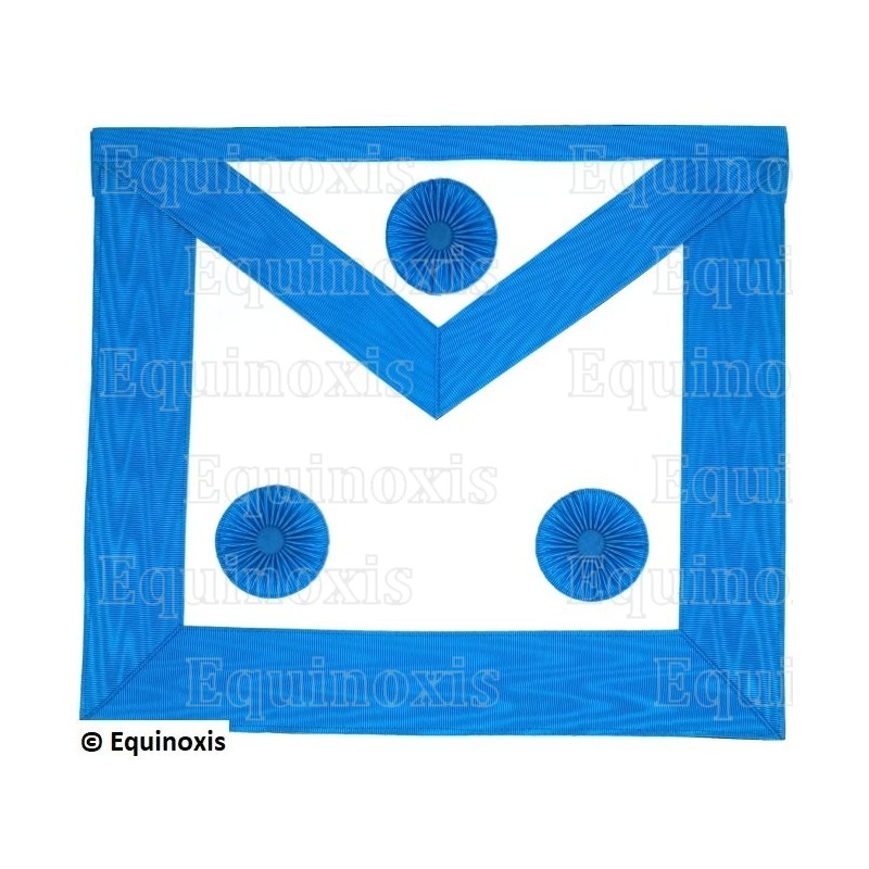 Tablier maçonnique en simili-cuir – Rite Français Groussier – Maître – 3 cocardes