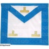 Tablier maçonnique en simili-cuir – Rite Français Groussier – Vénérable Maître – Taus métalliques