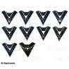 Set de 9 sautoirs maçonniques moirés – REAA – 30ème degré – Brodé machine – CKS