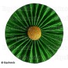 Cocarde verte à bouton doré