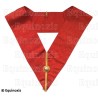 Sautoir maçonnique moiré – Rite Ecossais Primitif – Officier avec bossoir doré