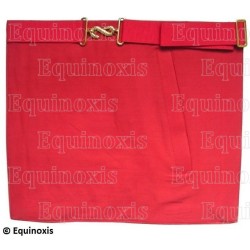 Tablier maçonnique en cuir – Rite Ecossais Primitif (REP) – Dos rouge