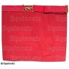 Tablier maçonnique en cuir – Rite Ecossais Primitif (REP) – Dos rouge