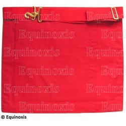 Tablier maçonnique en faux cuir – REAA – 13ème degré – Brodé main – Dos