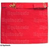 Tablier maçonnique en faux cuir – REAA – 13ème degré – Brodé main – Dos