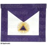 Tablier maçonnique en faux cuir – REAA – 13ème degré – Violet