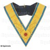 Sautoir maçonnique moiré – Droit Humain – Conseiller National – Brodé main