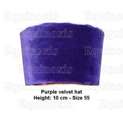 Toque maçonnique en velours – Arche Royale d'Ecosse (ARE) – 2ème Principal – Taille 55