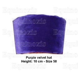Toque maçonnique en velours – Arche Royale d'Ecosse (ARE) – 2ème Principal – Taille 58