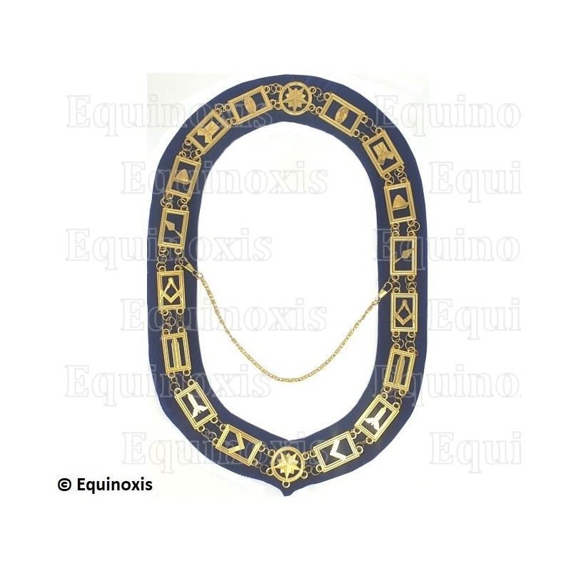 Collier de Vénérable Maître – Rite York – Maillons dorés