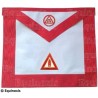 Tablier maçonnique en simili-cuir – Arche Royale Américaine (ARA) – Scribe / 3ème Principal