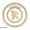 Badge / Macaron GLNF – Grande tenue provinciale – Grand Archiviste – Alsace – Brodé machine