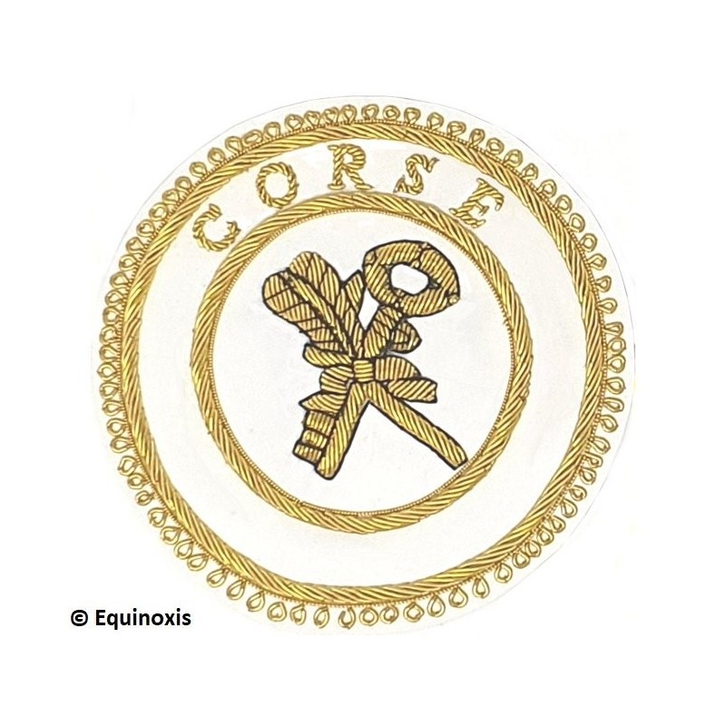 Badge / Macaron GLNF – Grande tenue provinciale – Grand Archiviste – Corse – Brodé main