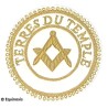 Badge / Macaron GLNF – Grande tenue provinciale – Assistant Grand Maître Provincial – Terres du Temple – Brodé main