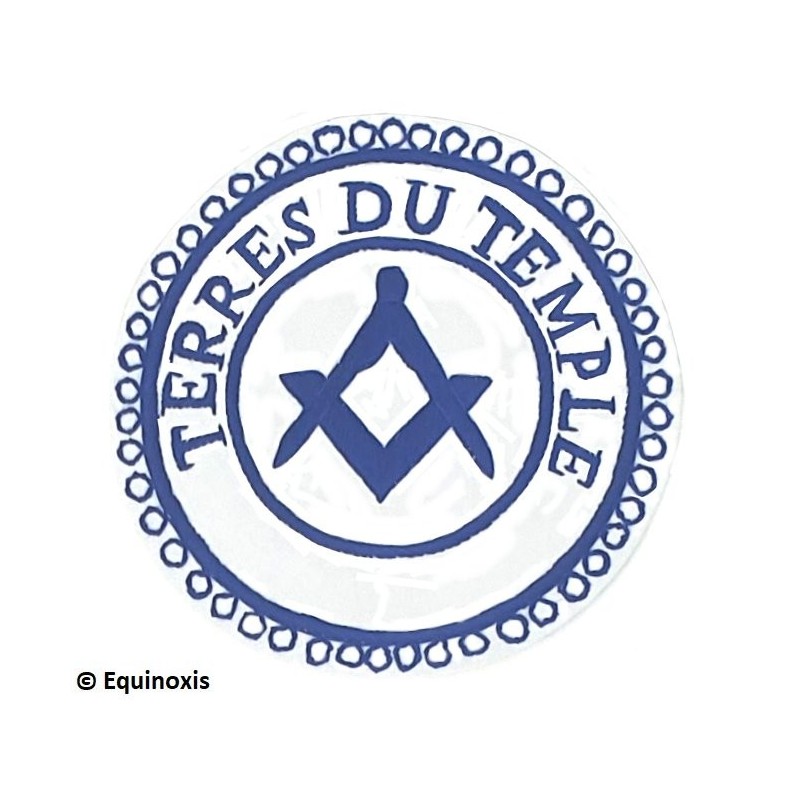 Badge / Macaron GLNF – Petite tenue provinciale – Assistant Grand Maître Provincial – Terres du Temple – Brodé main