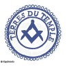 Badge / Macaron GLNF – Petite tenue provinciale – Assistant Grand Maître Provincial – Terres du Temple – Brodé main