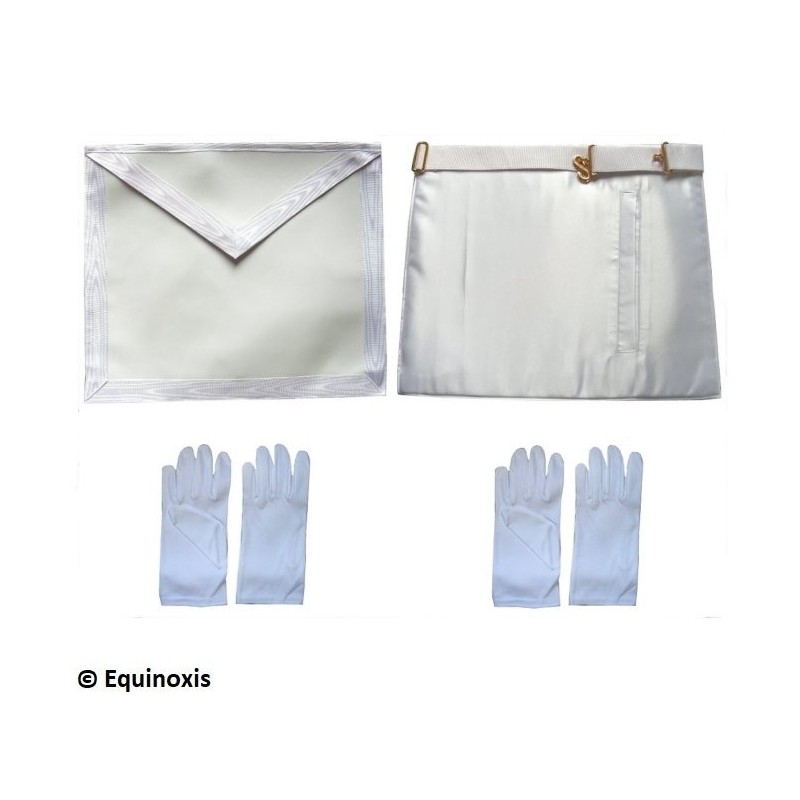 Ensemble Apprenti – Tablier faux cuir 35 x 40 cm + 2 paires de gants blancs