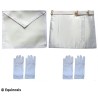 Ensemble Apprenti – Tablier faux cuir 35 x 40 cm + 2 paires de gants blancs