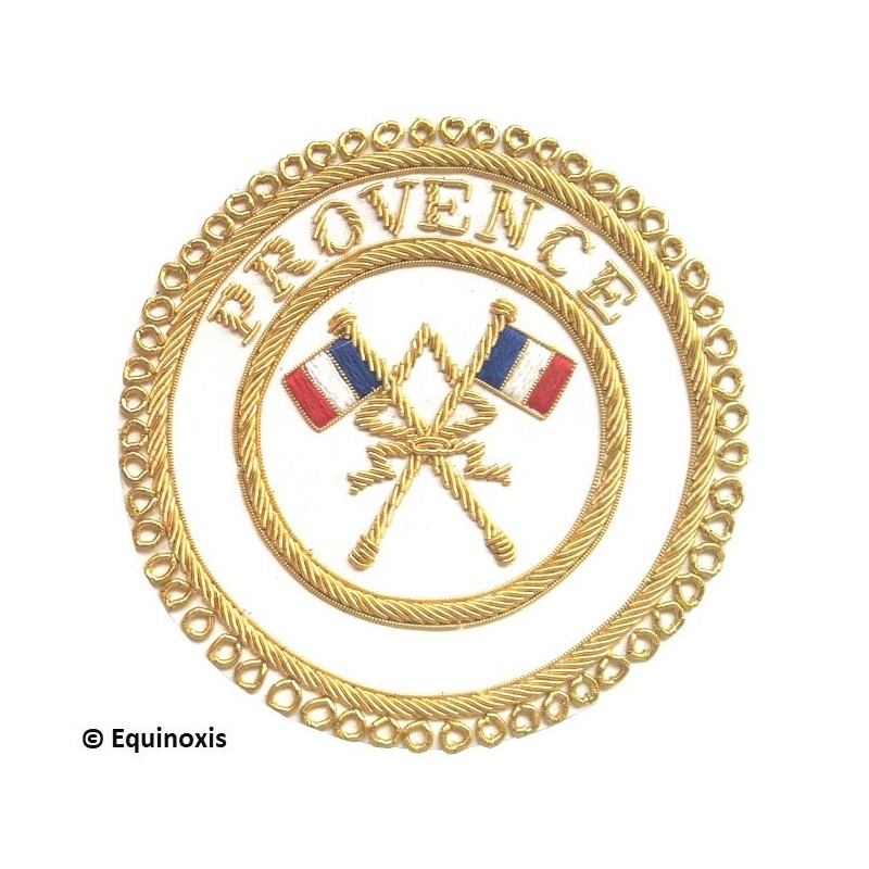 Badge / Macaron GLNF – Grande tenue provinciale – Passé Grand Porte-Etendard – Provence – Brodé main