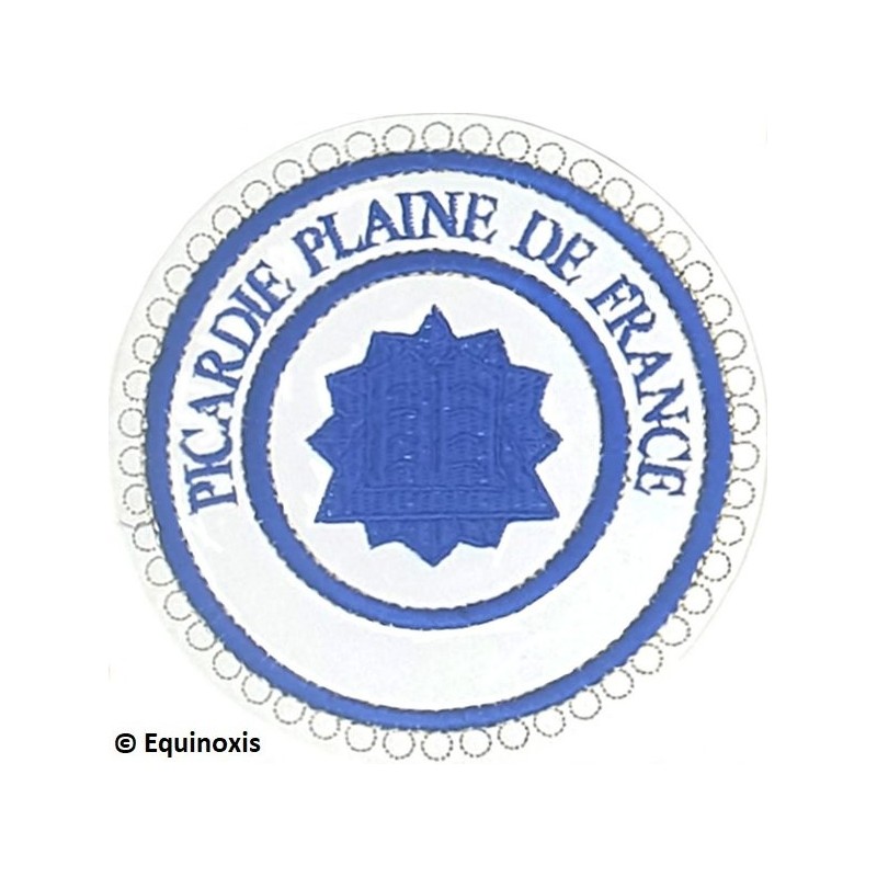 Badge / Macaron GLNF – Petite tenue provinciale – Grand Hospitalier – Picardie Plaine de France – Brodé machine