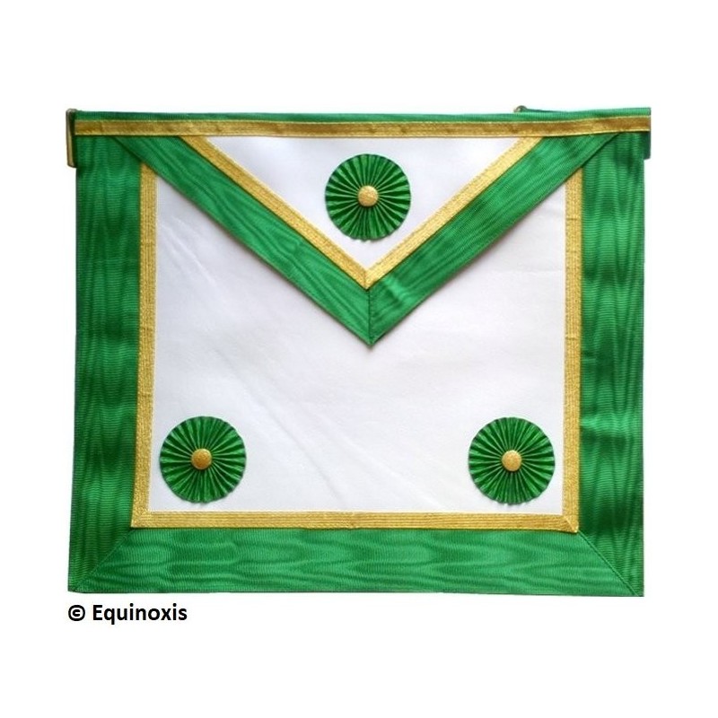 Tablier maçonnique en faux cuir – Rite de Cerneau – Maître – 33 cm x 39 cm