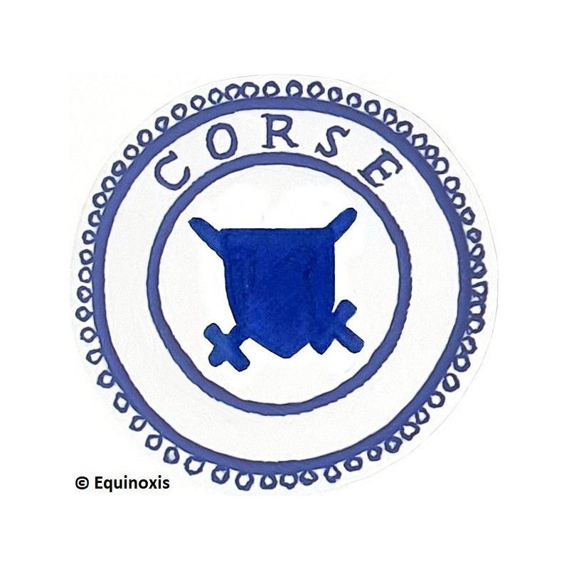 Badge / Macaron GLNF – Petite tenue provinciale – Grand Poursuivant – Corse – Brodé main