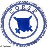Badge / Macaron GLNF – Petite tenue provinciale – Grand Poursuivant – Corse – Brodé main