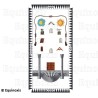 Tapis de Loge maçonnique – Rite Français Traditionnel – Apprenti – GLNF