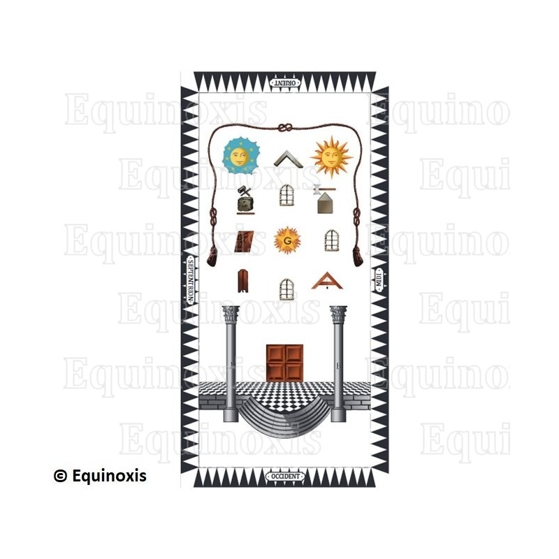 Tapis de Loge maçonnique – Rite Français Traditionnel – Compagnon – GLNF