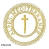 Badge / Macaron GLNF – Grande tenue provinciale – Grand Tuileur –  Alpes-Méditerranée – Brodé main