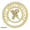 Badge / Macaron GLNF – Grande tenue provinciale – Grand Archiviste –  Alpes-Méditerranée – Brodé main