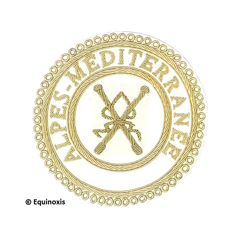 Badge / Macaron GLNF – Grande tenue provinciale – Grand Directeur des Cérémonies – Alpes-Méditerranée – Brodé main
