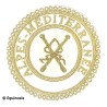 Badge / Macaron GLNF – Grande tenue provinciale – Grand Directeur des Cérémonies – Alpes-Méditerranée – Brodé main