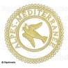 Badge / Macaron GLNF – Grande tenue provinciale – Grand Expert – Alpes-Méditerranée – Brodé main
