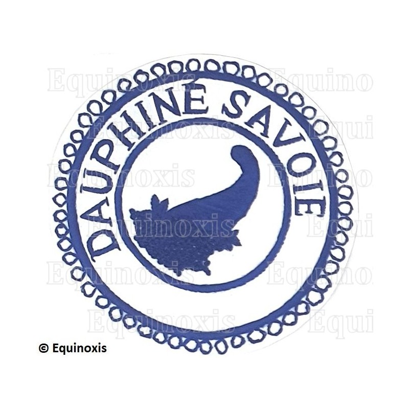 Badge / Macaron GLNF – Petite tenue provinciale – Grand Intendant – Dauphiné Savoie – Brodé main