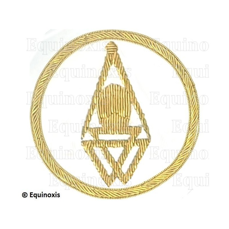 Badge / Macaron – Arche Royale Domatique – Officier National – 3ème Grand Principal – Brodé main