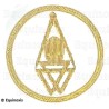 Badge / Macaron – Arche Royale Domatique – Officier National – 3ème Grand Principal – Brodé main