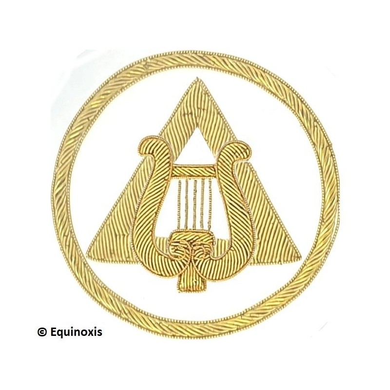 Badge / Macaron – Arche Royale Domatique – Officier National – Grand Organiste – Brodé main