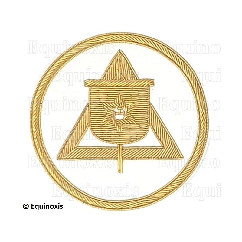 Badge / Macaron – Arche Royale Domatique – Officier National – Grand Porte Etendard – Brodé main