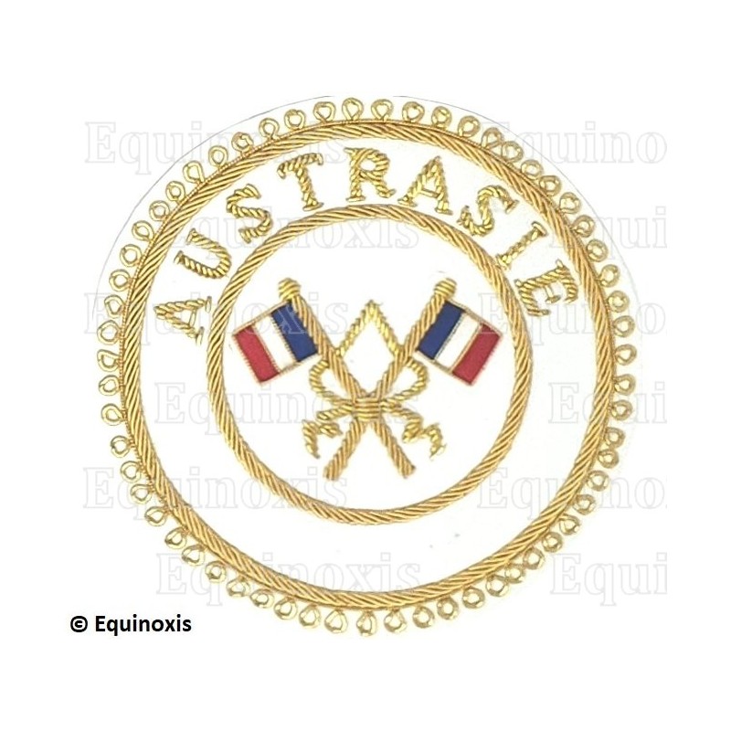 Badge / Macaron GLNF – Grande tenue provinciale – Passé Grand Porte-Etendard – Austrasie – Brodé main