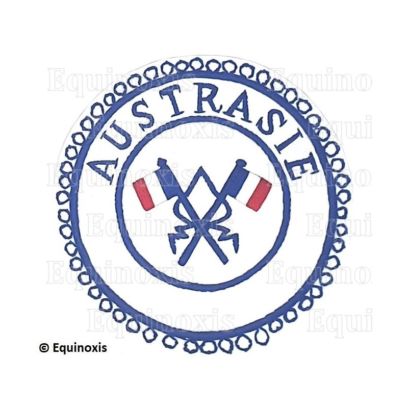 Badge / Macaron GLNF – Petite tenue provinciale – Passé Grand Porte-Etendard – Austrasie – Brodé main