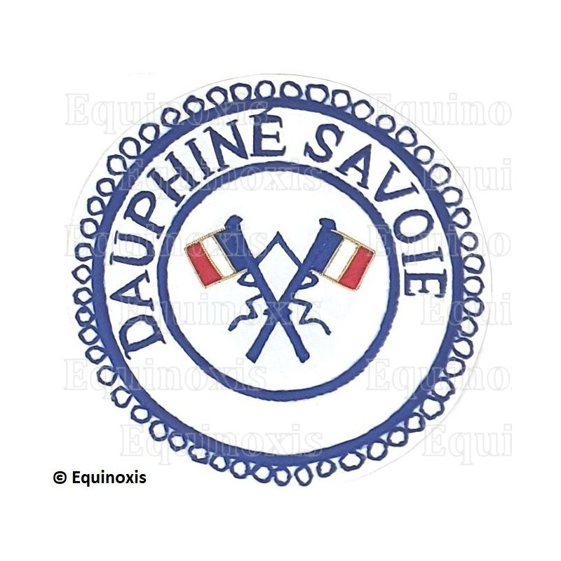 Badge / Macaron GLNF – Petite tenue provinciale – Passé Grand Porte-Etendard – Dauphiné Savoie – Brodé main